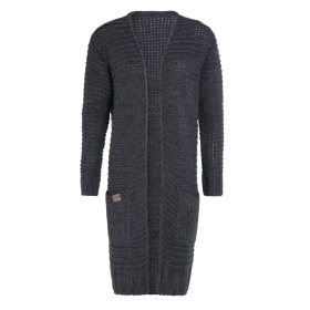 Alex Long Knitted Cardigan Anthracite - 40/42