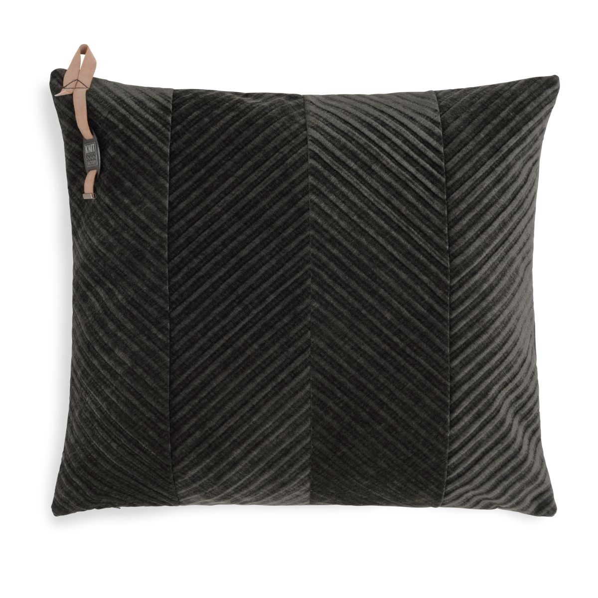 beau cushion dark brown 50x50