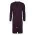 bobby long knitted cardigan aubergine 3638 with side pockets