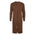 bobby long knitted cardigan tobacco 3638 with side pockets