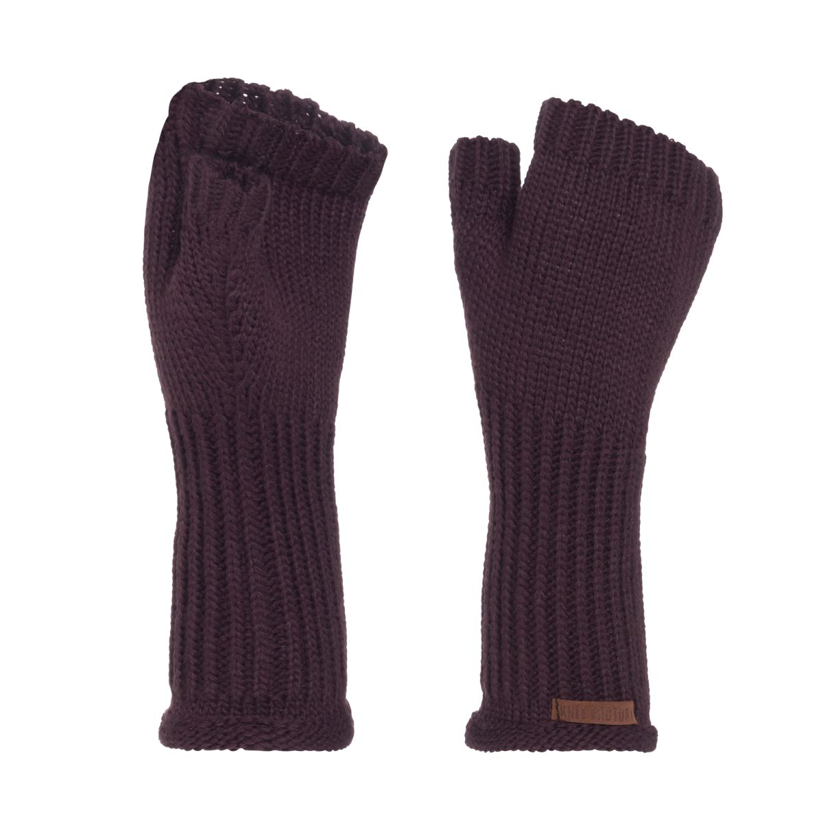 knit factory kf14607502350 cleo handschoenen aubergine 1
