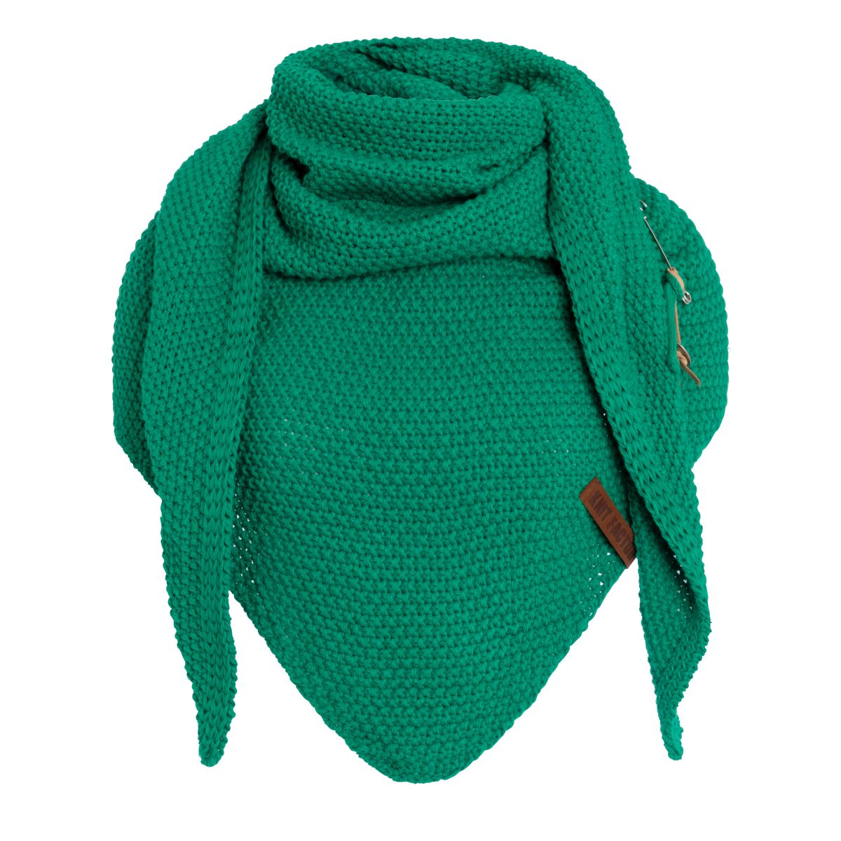 coco triangle scarf bright green