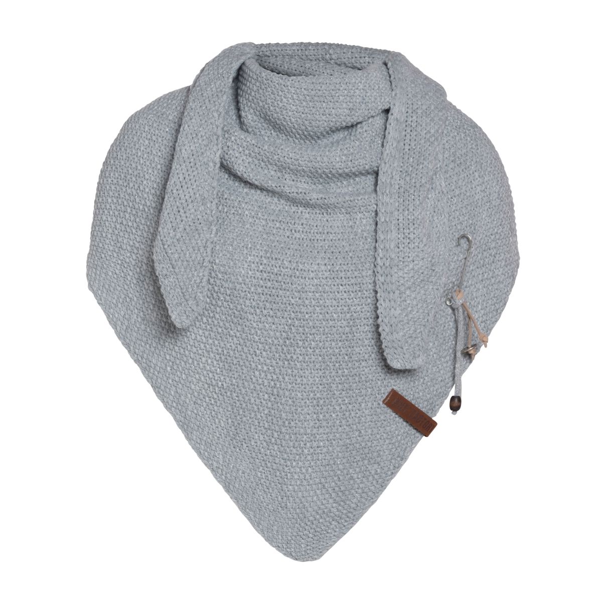 coco triangle scarf deluxe light grey