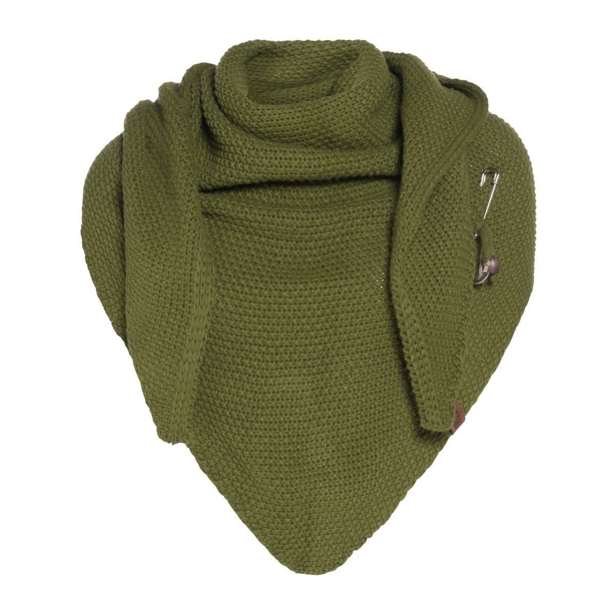 coco triangle scarf moss green