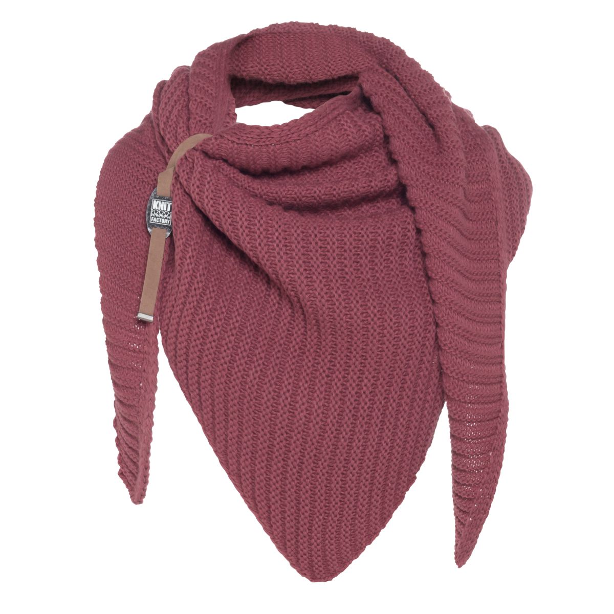 knit factory kf14706003850 demy omslagdoek stone red 1