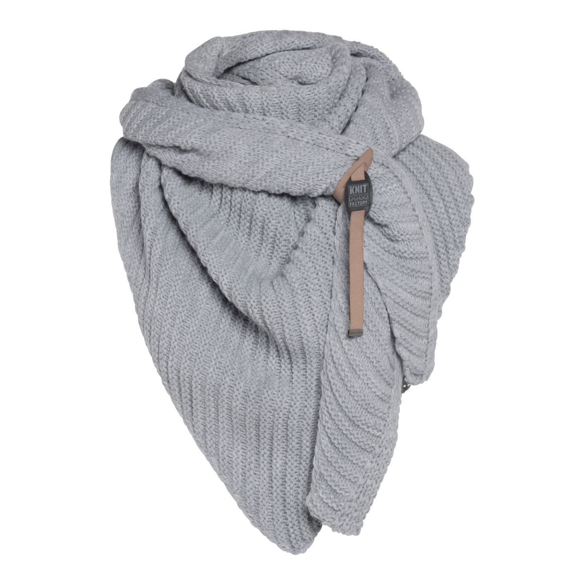 demy triangle scarf light grey