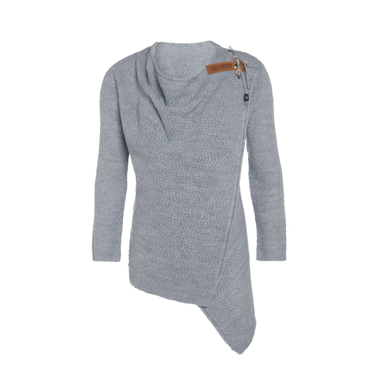 emy knitted cardigan light grey 3638