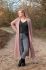 gina long knitted cardigan anthracite 3638 with side pockets