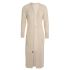 gina long knitted cardigan beige 3638 with side pockets