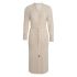 gina long knitted cardigan beige 4042 with side pockets