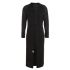 gina long knitted cardigan black 3638 with side pockets