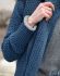 jaida long knitted cardigan aubergine 4042 with side pockets