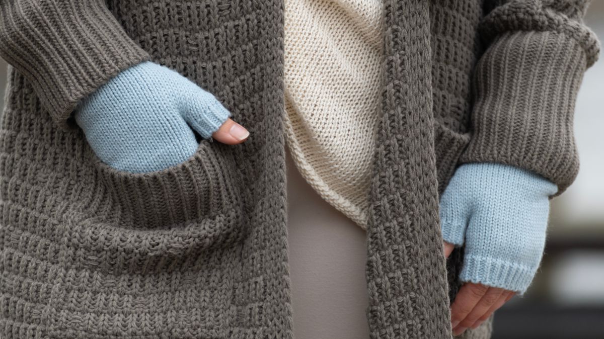 jaida long knitted cardigan laurel 3638 with side pockets