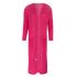 jasmin long knitted cardigan fuchsia 4042 with side pockets