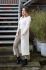 jasmin long knitted cardigan light grey 3638 with side pockets