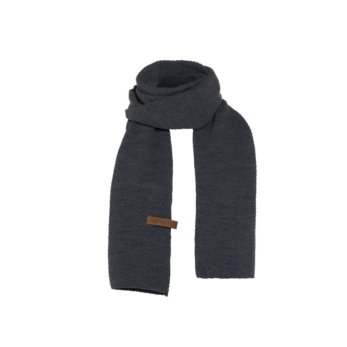knit factory 1236510 jazz sjaal antraciet 1