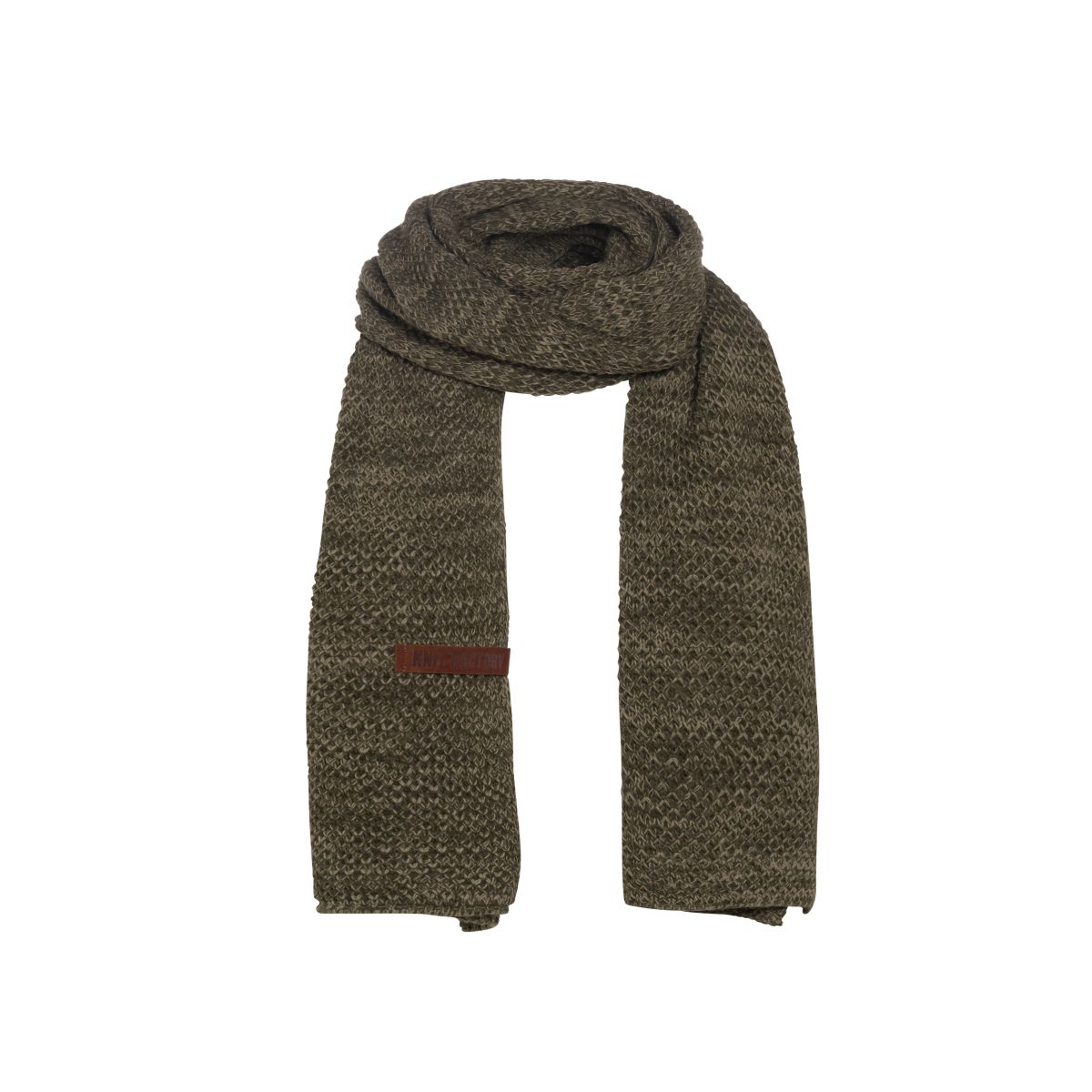 knit factory 1236544 jazz sjaal groen olive 1