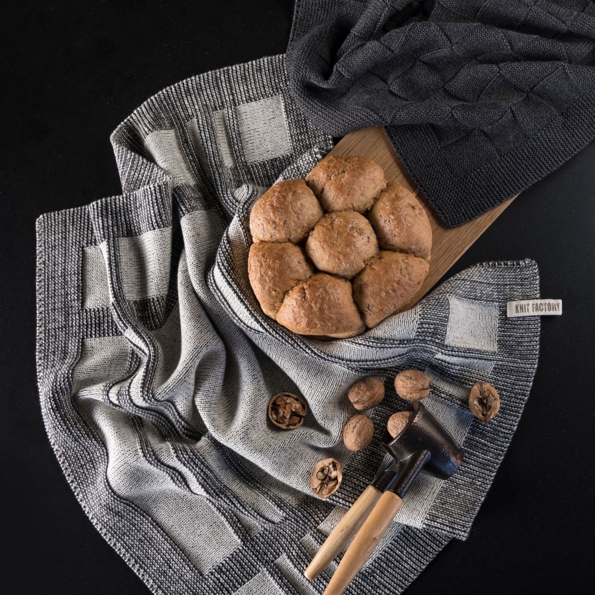 kitchen towel olivia ecrumed grey