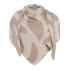 leaf triangle scarf ecrudark beige