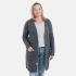luna knitted cardigan anthracite 3638 with side pockets
