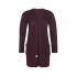 luna knitted cardigan aubergine 3638 with side pockets