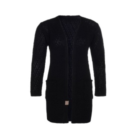 Luna Knitted Cardigan Black - 36/38 - With side pockets
