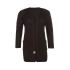 luna knitted cardigan dark brown 3638 with side pockets