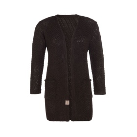 Luna Knitted Cardigan Dark Brown - 40/42 - With side pockets