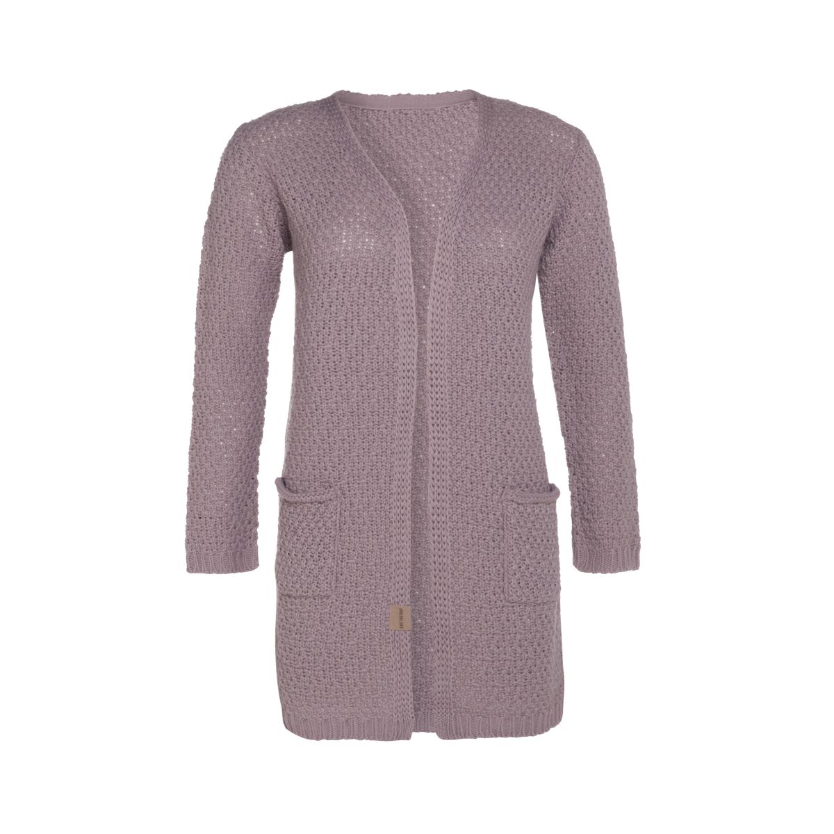 luna knitted cardigan mauve 3638 with side pockets