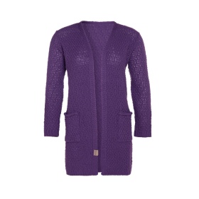 Luna Knitted Cardigan Purple - 36/38 - With side pockets
