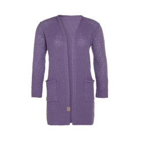 Luna Knitted Cardigan Violet - 36/38 - With side pockets