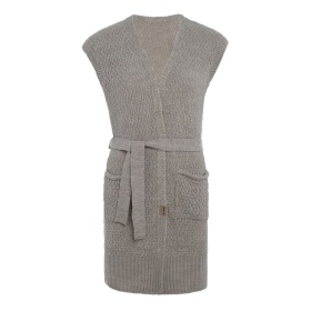 Luna Knitted Vest Iced Clay - 36/38