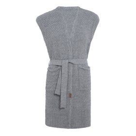 Luna Knitted Vest Light Grey - 40/42