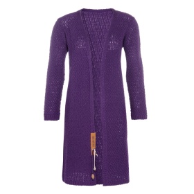 Luna Long Knitted Cardigan Purple - 36/38