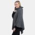 nicky gebreide poncho antraciet
