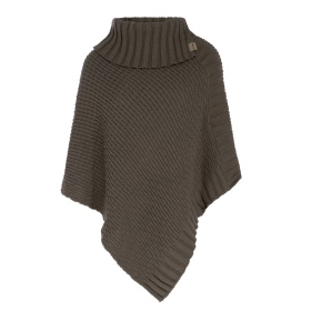 Nicky Gestrickter Poncho Cappuccino