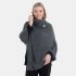 nicky knitted poncho anthracite
