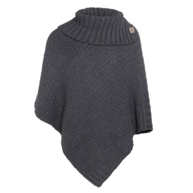 Nicky Knitted Poncho Anthracite