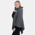 nicky knitted poncho anthracite