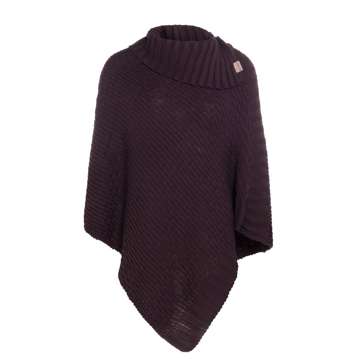 nicky knitted poncho aubergine