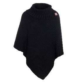 Nicky Knitted Poncho Black