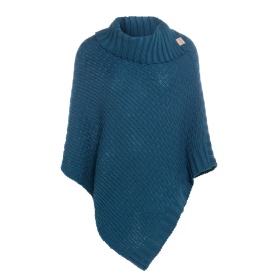 Nicky Knitted Poncho Petrol