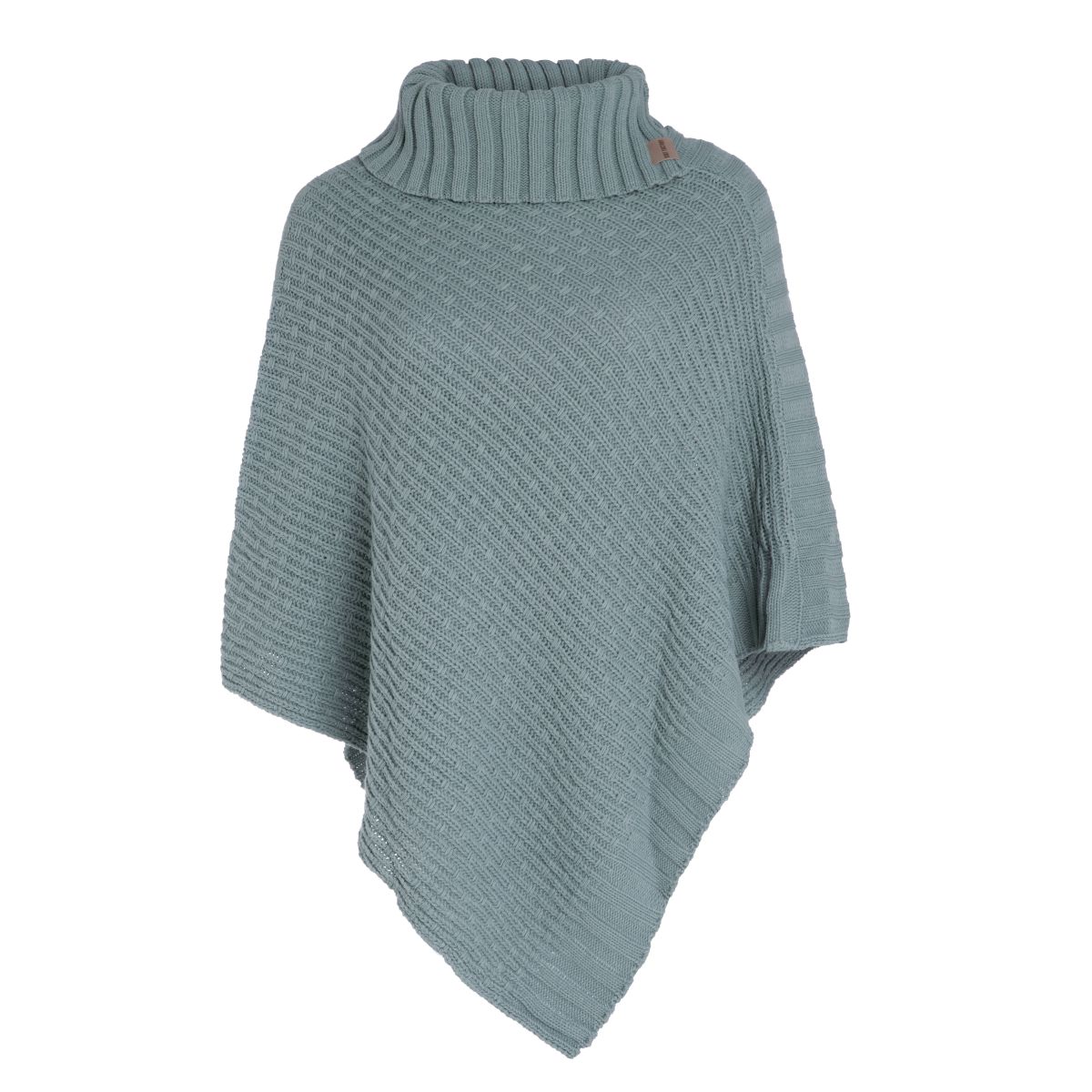 nicky knitted poncho stone green