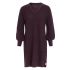robin knitted dress aubergine 4042 vneck