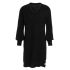 robin knitted dress black 3638 vneck