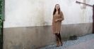 robin knitted dress cappuccino 3638 vneck