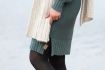 robin knitted dress light grey 3638 vneck