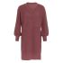 robin knitted dress stone red 4042 vneck