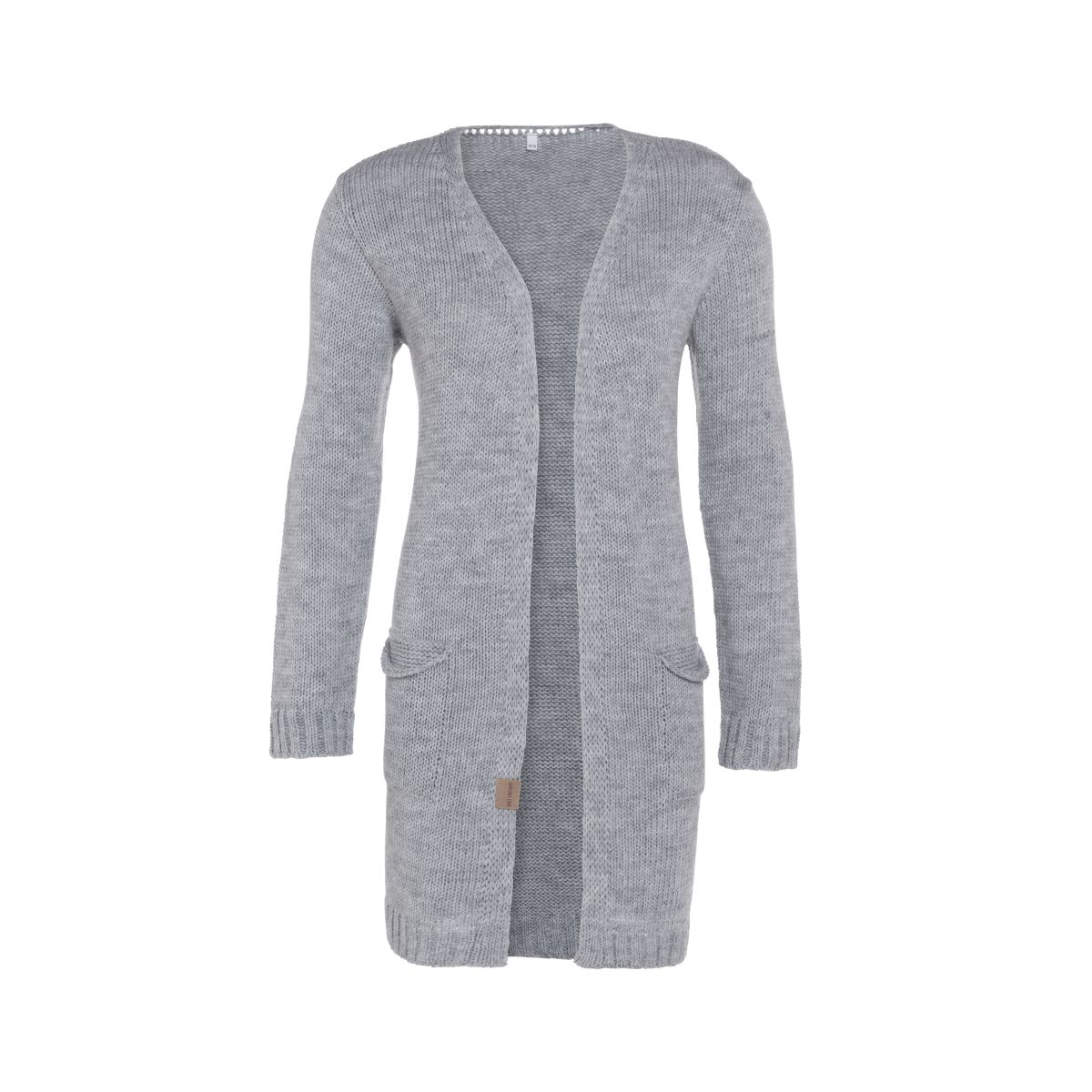 ruby knitted cardigan light grey 4042 with side pockets