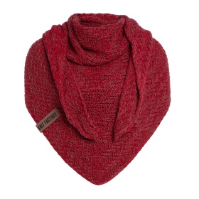 Sally Triangle Scarf Bordeaux/Stone Red